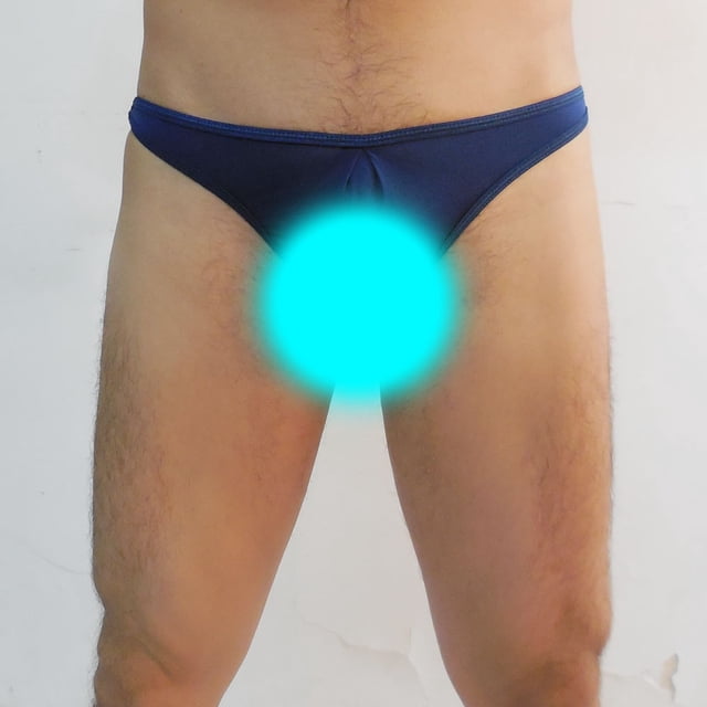 Delgadas Seda de de Tiro Bajo de - Azul , unico Azul oscuro Salvador Dali Ropa interior de tanga de tanga para hombre