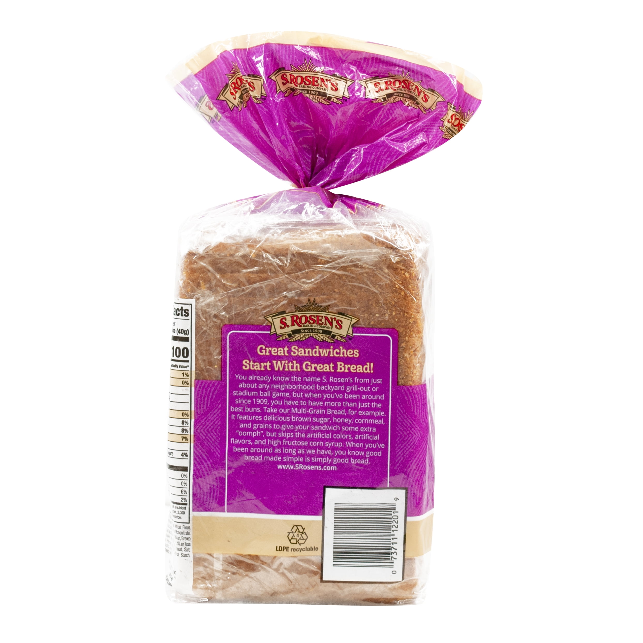 S. Rosen's Multi-Grain Bread Loaf, Fresh 24 oz.