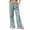 Gray, variant on Guluxicc Women's Cotton Pants with Pockets Elastic Waist Long Wide Leg Trousers Summer Casual Outfits for Everyday Wear