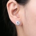 thumbnail image 6 of Jewelrypalace Round Cut GRA 4-9mm 0.6-6ct Moissanite Solitaire Stud Earrings for Women, 925 Sterling Silver 14k White Gold Plated Earrings for Her, Classic Simulated Diamond Earrings VVS D-F, 6 of 6