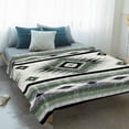 thumbnail image 4 of Sage Green Boho Blanket Soft Cozy Warm Throw Blanket for Couch, Plush Fuzzy Flannel Fleece Blankets for Sofa, Southwestern Ethnic Aztec Retro Geometric Bed Blankets Lightweight Gifts for Men, 30"x40", 4 of 9