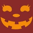 thumbnail image 2 of Women's CHIN UP Halloween Jack o' Lantern Face  Graphic Tee Red Medium, 2 of 4