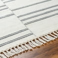 thumbnail image 4 of Hauteloom Aras Recycled Material Living Room, Bedroom Area Rug - Traditional, Transitional - Off White, Dark Gray, Pewter - 18" Sample, 4 of 6
