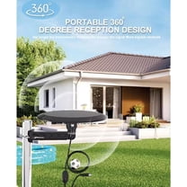 Vwvwave Outdoor TV Antenna w/ Accessories Included, with 160 Miles Reception Range