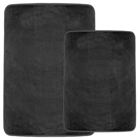 Set Of 2 Clara Clark Bath Mat Bathroom Rug Absorbent Memory Foam
