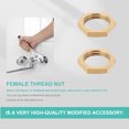 thumbnail image 2 of 8Pcs Female Thread Brass Pipe Fittings Hex Lock Nuts for Fixing (Golden, 1/2 inch), 2 of 9