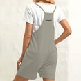 thumbnail image 4 of Riforla Women's Sleeveless Overalls Jumpsuit Casual Solid Summer Wide Leg Bib Pants Bottons Jumpsuit Romper with Pockets Short 2 Piece Sets for Women Grey XL, 4 of 6