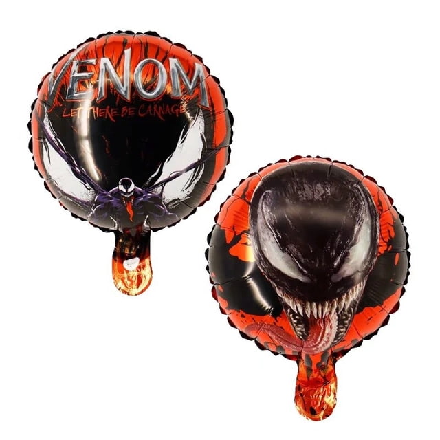 Globos de Venom para Halloween, suministros de fiesta temática de superhéroes, Decoración de cumpleaños para niños, globos de película de aluminio, 18 pulgadas, 1 pieza