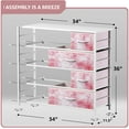 thumbnail image 7 of Sorbus Dresser for Kids Bedroom 8 Drawers - Storage Organizer Closet Furniture Chest for Girls & Boys, Nursery, Playroom, Clothes, Toys - Steel Frame, Wood Top, Fabric Bins (Tie-dye Pink), 7 of 7