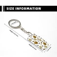 thumbnail image 4 of Goofa Honey Printed Rectangular Metal Keychain Bag Charm Floral Charm for Purse Keys Metal Keyring Gift for Women Accessories, 4 of 7