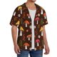 thumbnail image 2 of Balery Woodland Mushroom Camisa Casual de Manga Corta con Botones para Hombre, Texturizada, Estilo Cubano, para Playa, Verano-4X-Large, 2 of 5
