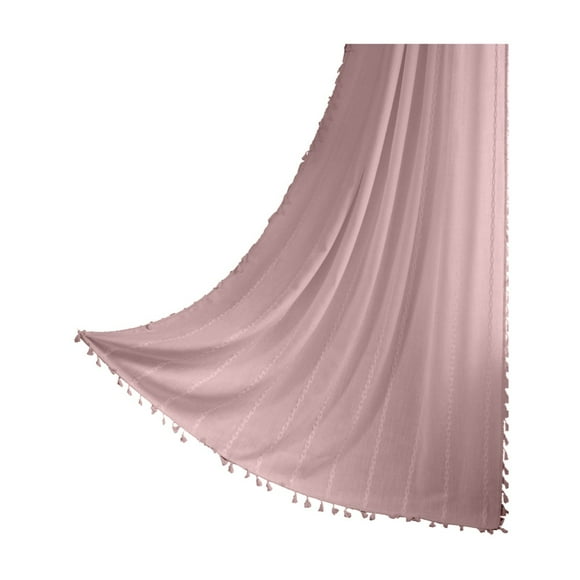 💥 Faolaxy Flash Deals! Blackout Curtains Home Decor Home Champagne Boho Curtains for Bedroom Semi Linen Farmhouse Shabby Chic Tels Window Embroidery Drape for House Decor Rod Pocket 1 Panel