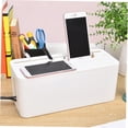 thumbnail image 4 of Soimiss Plastic Wire Container White Strong Storage Box for Organizing Chargers and Network Hub, 4 of 8