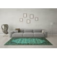 thumbnail image 3 of Ahgly Company Indoor Rectangle Oriental Turquoise Blue Industrial Area Rugs, 8' x 10', 3 of 4