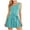Sky Blue, variant on Feancey One Shoulder Rompers for Women Ruffle Casual Wide Leg Short Jumpsuit Loose Fit Casual One Piece Shorts with Pockets Gifts for Mom Black S