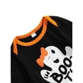thumbnail image 4 of Newborn Baby Girls My 1 st Halloween Outfits Boo Long Sleeve Romper Tops Long Pants with Headband, 4 of 6