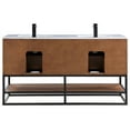 thumbnail image 5 of Bemma V-Tr60dfm-S-1 Terra 60" Free Standing Double Basin Vanity Set - Walnut / White, 5 of 7