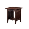 thumbnail image 5 of AFI Nantucket Solid Hardwood End Table with USB Charger Set of 2 Burnt Amber, 5 of 5