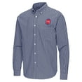 thumbnail image 2 of Men's Antigua Navy Detroit Pistons Ellis Woven Tri-Blend Button-Down Shirt, 2 of 3