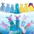 thumbnail image 2 of Disfraz de princesa Disney para niña, vestido de sirena, Ariel, Frozen, Elsa, Anna, Halloween, Blancanieves, Bella, ropa de Cosplay, 2 of 5