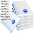 thumbnail image 2 of Sacs de Rangement sous Vide avec Valve Transparent Pliable Compressé Économiseur d'Espace pour Serviette Couverture, 2 of 5