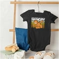 thumbnail image 4 of Funny Garfield Hangry Attitude Romper Boys or Girls Infant Baby Brisco Brands NB, 4 of 6