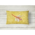 thumbnail image 2 of Carolines Treasures 8866PW1216 Dragonfly on Yellow Canvas Fabric Decorative Pillow, 12H x16W, multicolor, 2 of 3