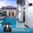 thumbnail image 5 of Apliques de pared Aplique LED para exterior/interior de 12W 6000K, aplique de pared exterior ajustable, aplique de pared interior impermeable IP65 para dormitorio, pasillo, sala de estar, 5 of 5