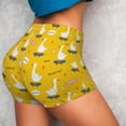 thumbnail image 4 of Rateoe cartoon goose Printed Power Workout Shorts for Women Tummy Control Squat Proof Ribbed Thick Seamless Scrunch Active Short-Large, 4 of 8