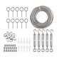 thumbnail image 3 of de para de solar rectangular triangular, incluye cables de Metal de material acero inoxidable con revestimiento de de 98FT shamjiam herrajes para velas de sombra, 3 of 8