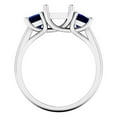 thumbnail image 3 of Dazzlingrock Collection 1.40 Carat (ctw) 14K Princess Blue Sapphire Semi Mount Bridal Engagement Ring, White Gold, Size 5, 3 of 4
