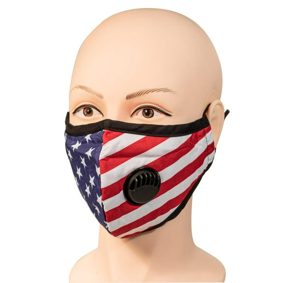 Patriotic Face Mask with Filter vent