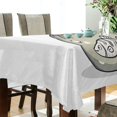 thumbnail image 5 of Yayeee Tablecloths 60" x 120" Rectangle Wrinkle Resistant Party Table Cover, Green Cute Cat, 5 of 8