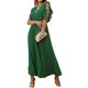 thumbnail image 2 of SAYOO Vestidos Largos de Manga con Volantes con cinturón para Mujer Verano, Vestidos de Gasa Plisados con Cuello en V de Color Sólido Casual SAYOO casual, 2 of 9