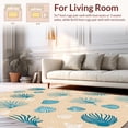 thumbnail image 2 of ODIKA 4'x6' Machine Washable Non-Slip Area Rug, Seashell Coral Reef Marine Life Underwater Treasure High Traffic Rug with Pad, Beige, 454681, 2 of 8