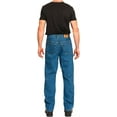 thumbnail image 6 of FULL BLUE 5 Pocket Denim Jeans, Straight Legs, Sits At Waist, Relaxed Thighs, Light Wash, 36x32, 6 of 7
