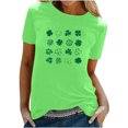 thumbnail image 1 of Besolor T-Shirts de la Saint-Patrick pour Femmes Été Col Rond Manches Courtes Tuniques Tops Décontractés Blouse Graphique Ample, 1 of 6