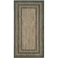 thumbnail image 3 of SAFAVIEH Courtyard Ercan Striped Indoor/Outdoor Area Rug, 5'3" x 7'7", Natural/Black, 3 of 7