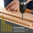 thumbnail image 6 of Decking Screws - #9, 3 Inch, Gold, 100 Pcs Long Star Head Wood to Wood Screws - Exterior Wood Screws for Outdoor Decking, Construction, Woodworking Projects & Furniture - Heavy Duty Deck Fasteners, 6 of 7