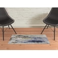 thumbnail image 2 of 2' X 3' Blue Orange And Ivory Abstract Power Loom Area Rug, 2 of 5