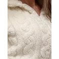 thumbnail image 3 of Cozy Plush Hooded Romper Pajamas for Women Polyester Blend Zip-Up Machine Washable, 3 of 5