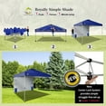 thumbnail image 6 of CROWN SHADES Canopy Tent 10x10 Pop Up Canopy Outdoor Shade with Pockets Sidewall, Easy Up Sun Shelter with One Person Set Up Center Lock Navy Blue, 6 of 8