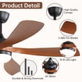 thumbnail image 5 of Sofucor 52" Smart Ceiling Fan, Compatible with Alexa/Google/App, 3-Color Light 6-Speed Timing Reversible DC Motor, 5 of 9