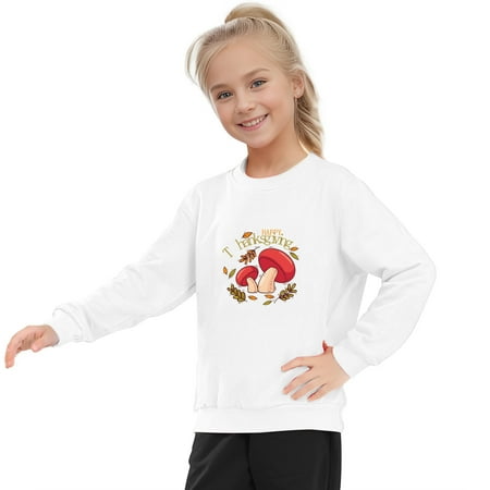 

TENSUNNYD Toddler Boys Girls Thanksgiving Sweatshirts Kids Fall Long Sleeve Crewneck Casual Print Pullover Loose Soft Outfit Shirt Toddler 2Y-3Y
