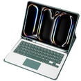 thumbnail image 3 of PU Leather Smart Stand Case with Pencil Holder Bluetooth Touchpad Keyboard for iPad 6th 5th Generation 9.7 inch Dark Green, 3 of 5