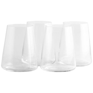 Orrefors Pulse Wine Glass Set Of 4 - Handmade Crystal, Dishwasher Safe