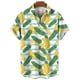 thumbnail image 3 of Camisa hawaiana con estampado de frutas y plátanos para hombre, camisas hawaianas con estampado 3D de limón y naranja, blusas casuales de calle con solapa, blusa holgada de manga corta, 3 of 5
