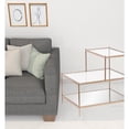thumbnail image 2 of HomeRoots 402266 24 in. Glass Tiered Rectangular End Table, Gold & Clear, 2 of 5