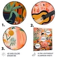 thumbnail image 3 of Designart "Orange Kids mexican children art III In Pink and Green"Children's Metal Wall Art Pink children s art Office Room Wall Art, 3 of 6