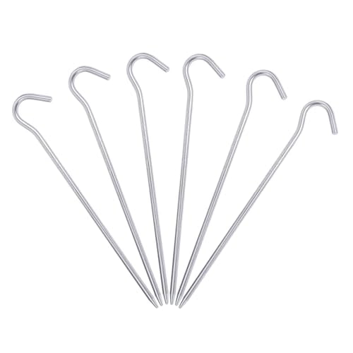 iBasingo Titanium Alloy Pegs Camping Tent Pegs Portable Elbow Grass Nail Tent Hardware